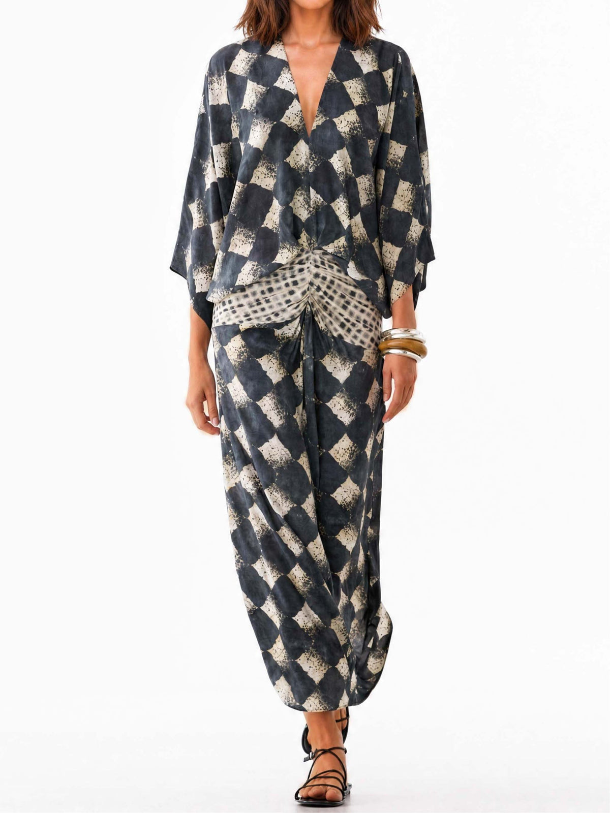 Maelia | Vestido Estampado Mosaico Mediterráneo Mujer