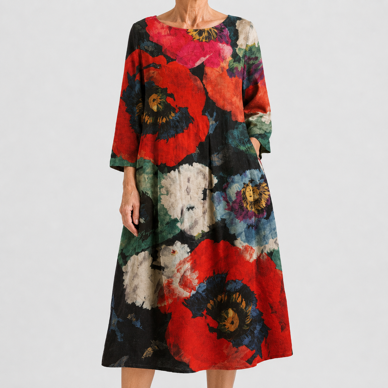 Vestido Fiorella con Gran Estampado Floral