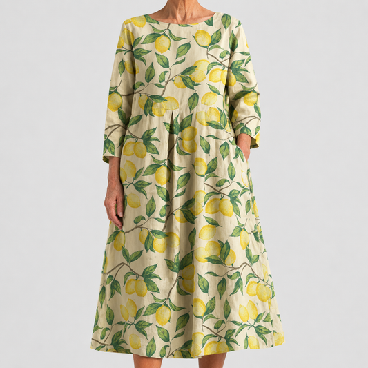 Vestido Limonella con Estampado Cítrico