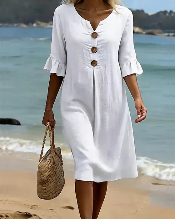 Vestido blanco elegante para mujer