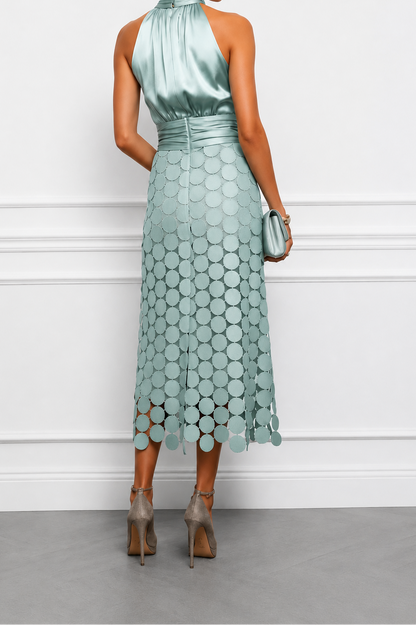 Sabina | Vestido Midi de Ceremonia con Escote Halter