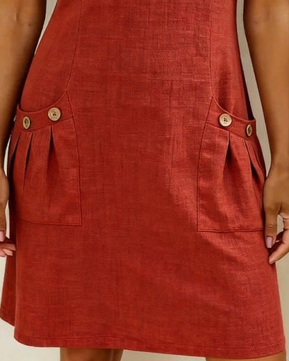 Valenza Torino | Vestido de algodón con cierre de cremallera