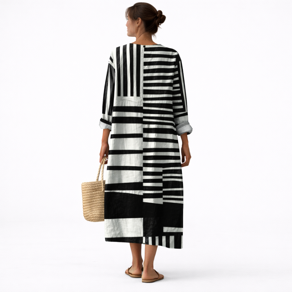 Lara™ | Vestido Estampado Gráfico