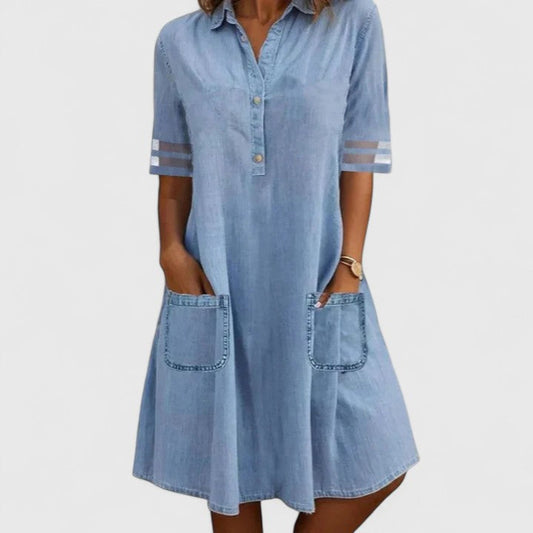 Brittany | Vestido de denim que acentúa la figura