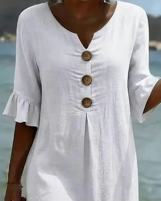 Vestido blanco elegante para mujer