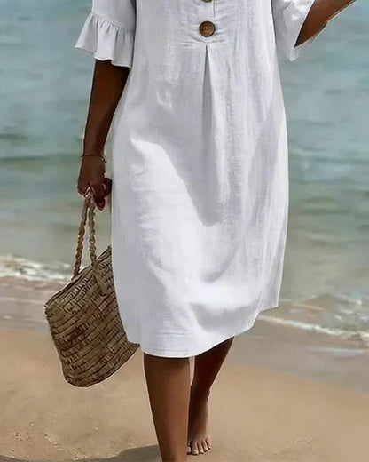 Vestido blanco elegante para mujer