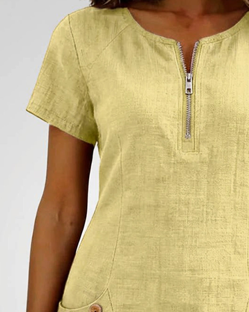 Valenza Torino | Vestido de algodón con cierre de cremallera