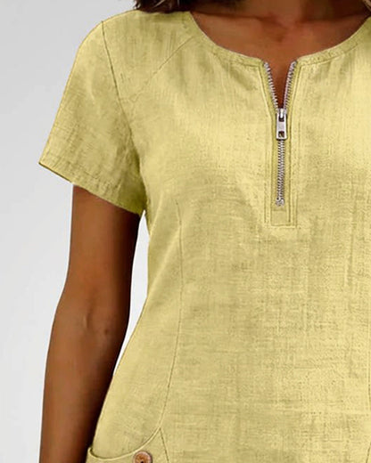 Valenza Torino | Vestido de algodón con cierre de cremallera