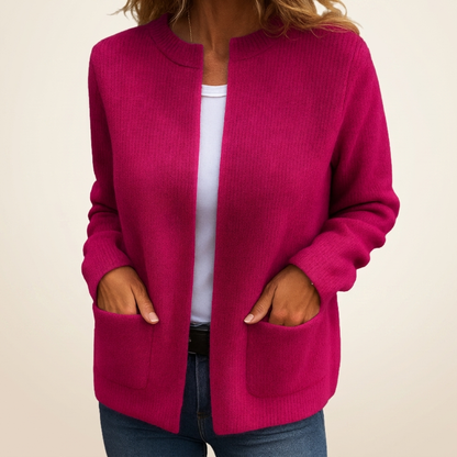 Amparo | Chaqueta de Punto con Cremallera y Bolsillos